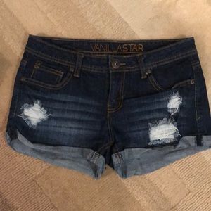 Vanilla Star Distressed Ripped Jean Shorts size 5